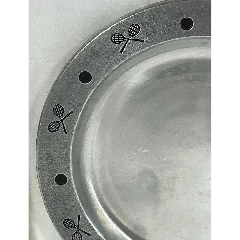 Vintage Tennis Themed  Pewter Dishes Made By‎ Pewtarex York PA